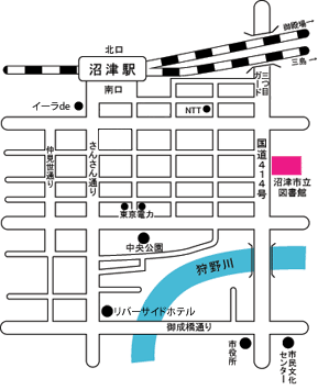 沼津市立図書館 案内図